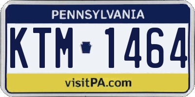 PA license plate KTM1464