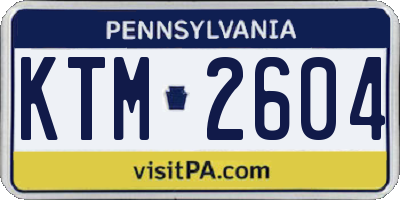 PA license plate KTM2604