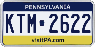 PA license plate KTM2622