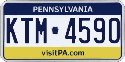 PA license plate KTM4590