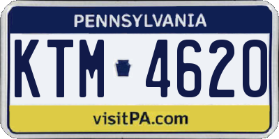 PA license plate KTM4620
