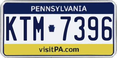 PA license plate KTM7396