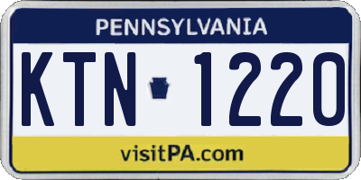PA license plate KTN1220