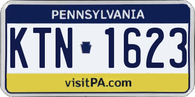 PA license plate KTN1623