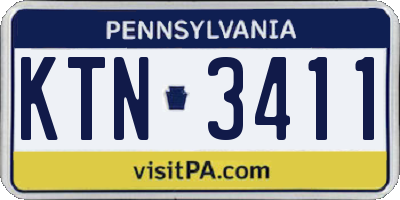 PA license plate KTN3411
