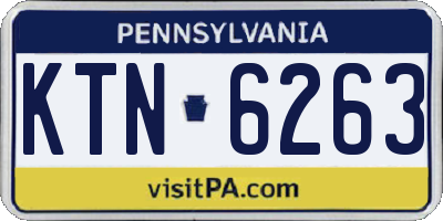 PA license plate KTN6263