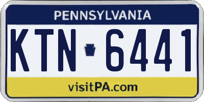 PA license plate KTN6441