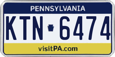 PA license plate KTN6474