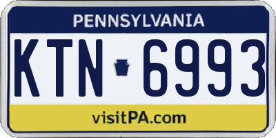 PA license plate KTN6993