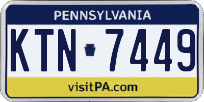 PA license plate KTN7449