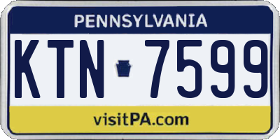 PA license plate KTN7599