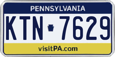 PA license plate KTN7629