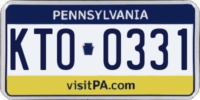 PA license plate KTO0331