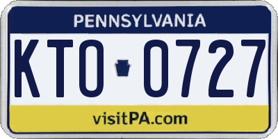 PA license plate KTO0727