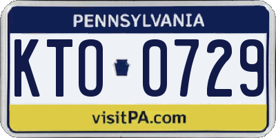 PA license plate KTO0729