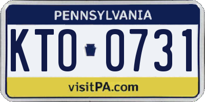 PA license plate KTO0731