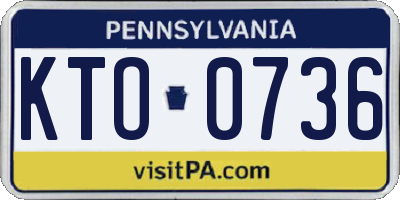 PA license plate KTO0736