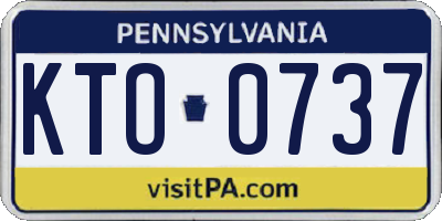 PA license plate KTO0737
