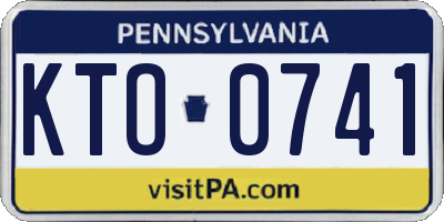 PA license plate KTO0741