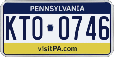 PA license plate KTO0746