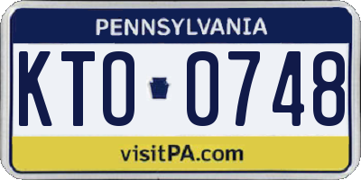 PA license plate KTO0748