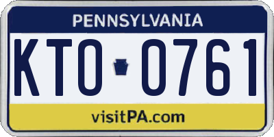PA license plate KTO0761