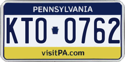 PA license plate KTO0762