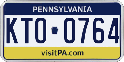 PA license plate KTO0764