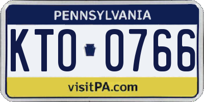 PA license plate KTO0766