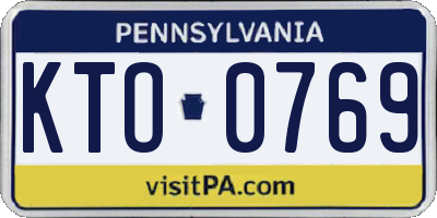PA license plate KTO0769