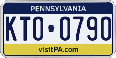 PA license plate KTO0790