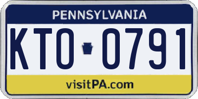 PA license plate KTO0791