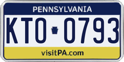 PA license plate KTO0793