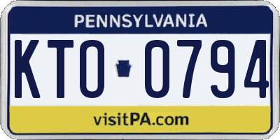PA license plate KTO0794