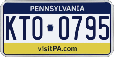 PA license plate KTO0795