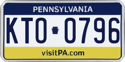 PA license plate KTO0796