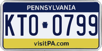 PA license plate KTO0799