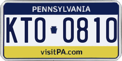 PA license plate KTO0810