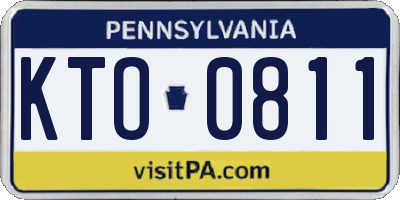 PA license plate KTO0811