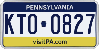 PA license plate KTO0827