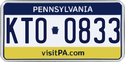PA license plate KTO0833