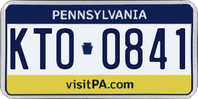 PA license plate KTO0841