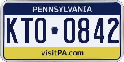 PA license plate KTO0842