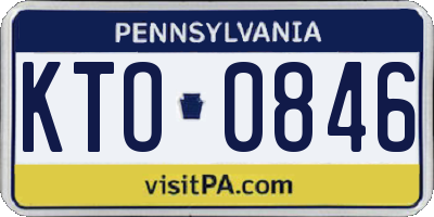 PA license plate KTO0846