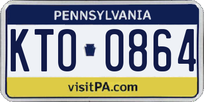 PA license plate KTO0864