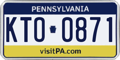 PA license plate KTO0871