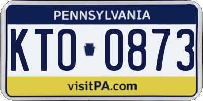PA license plate KTO0873