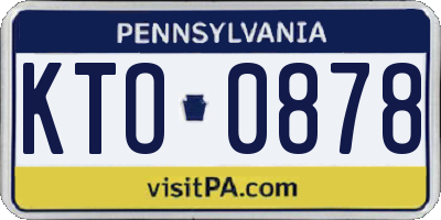 PA license plate KTO0878