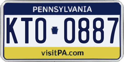 PA license plate KTO0887