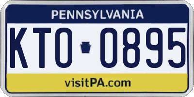 PA license plate KTO0895